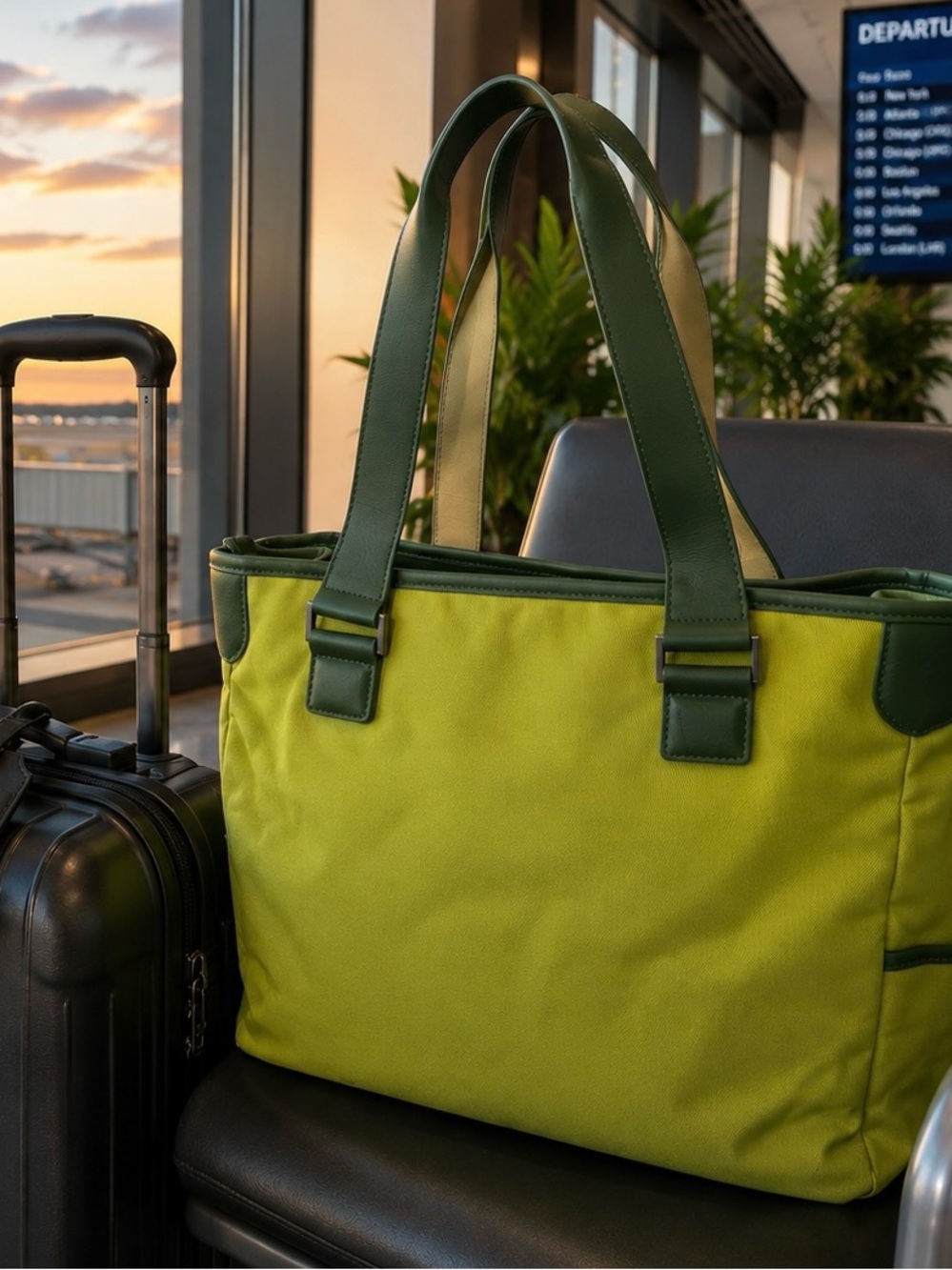 Tumi Everyday Travel Weekend Tote Bag Nylon Green